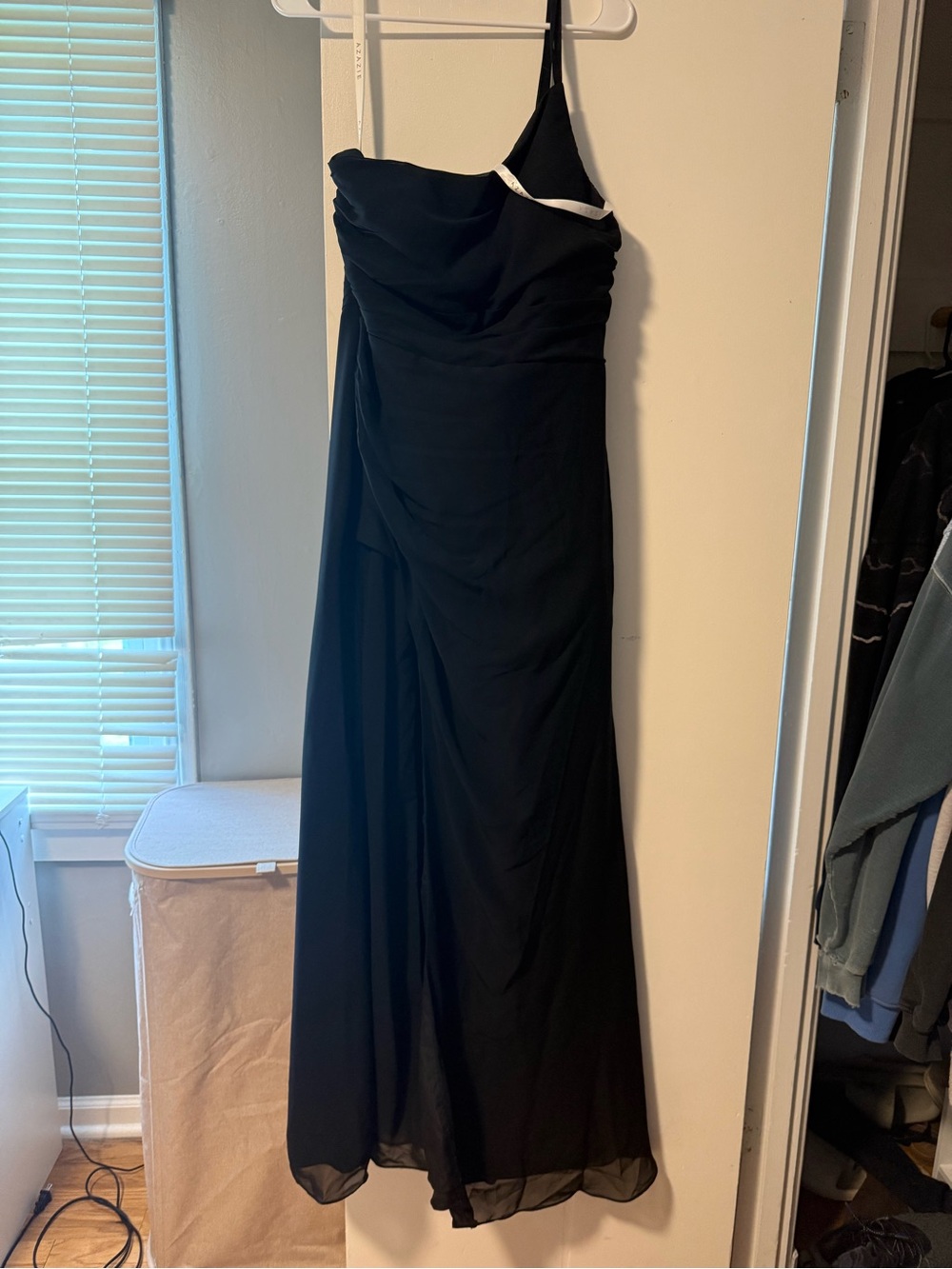 Azazie Black One-Shoulder Formal Gown